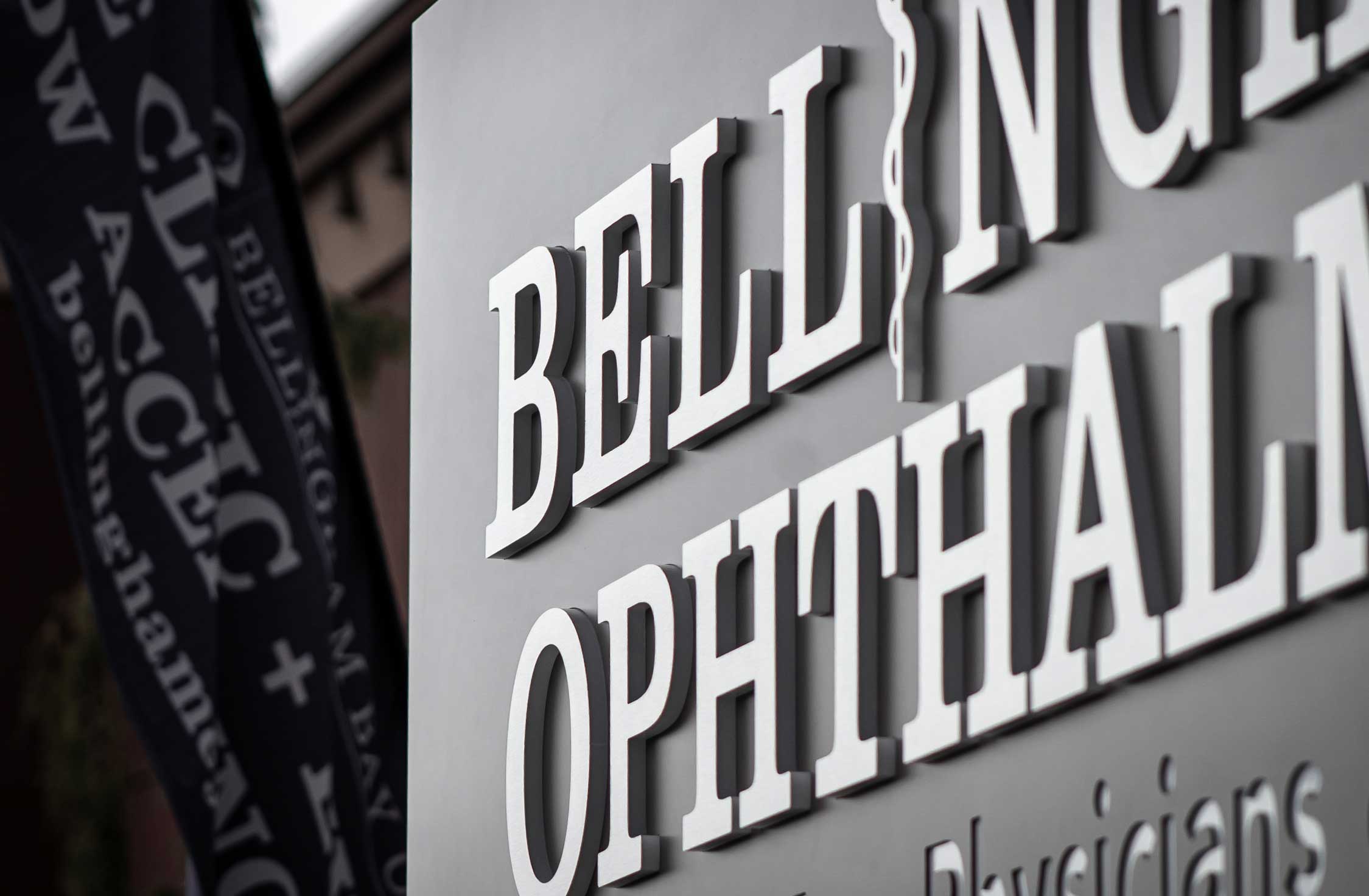Bellingham Bay Ophthalmology closeup of dimensional letters