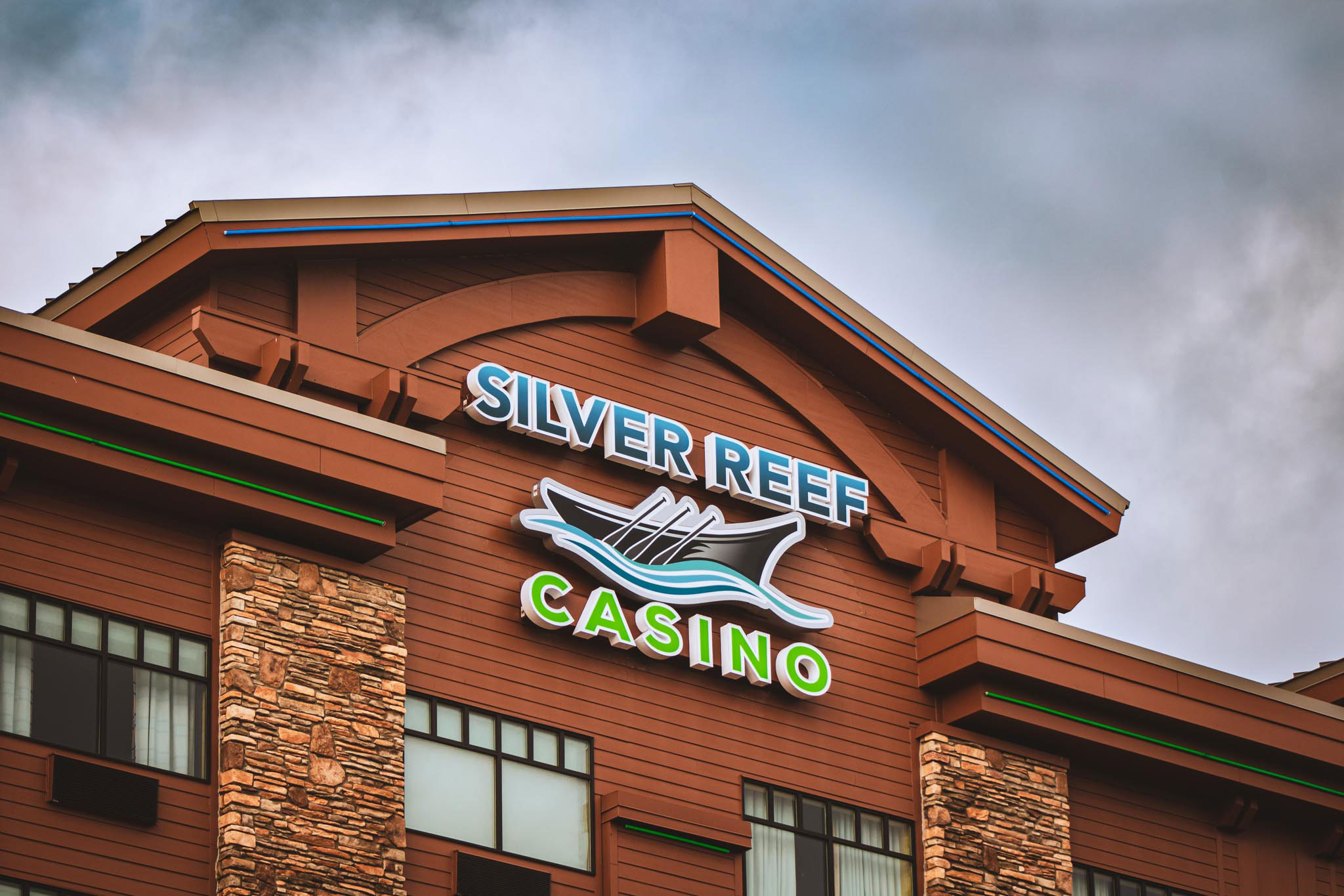 Silver Reef Casino 70 feet high building sign